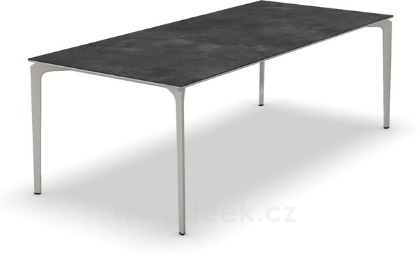 Fast Jídelní stůl Allsize, Fast, obdélníkový 220x100x74 cm, rám hliník barva powder grey, deska keramika kat. R1 barva Hazel