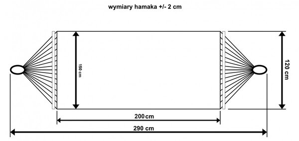 Hamaka pro 2 osoby 200x150cm Royokamp