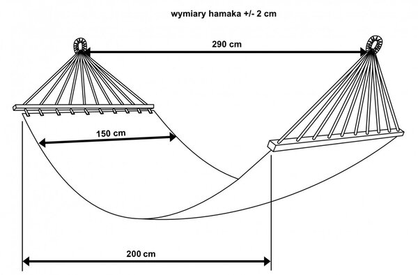 Hamaka pro 2 osoby 200x150cm Royokamp