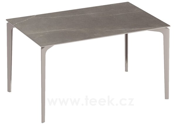 Fast Jídelní stůl Allsize, Fast, obdélníkový 130x80x74 cm, rám hliník barva dle vzorníku, deska keramika kat. R1 barva dle vzorníku