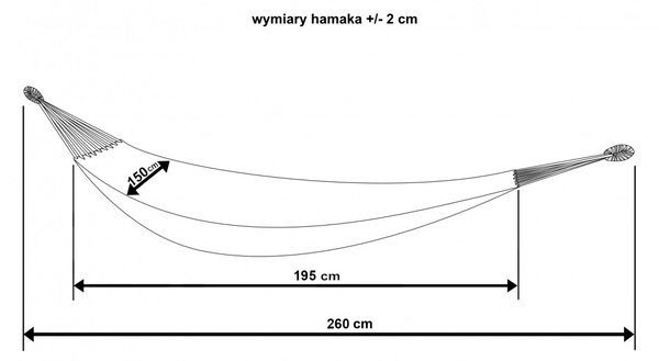 Hamaka classic pro 2 osoby 200x150cm ROYOKAMP