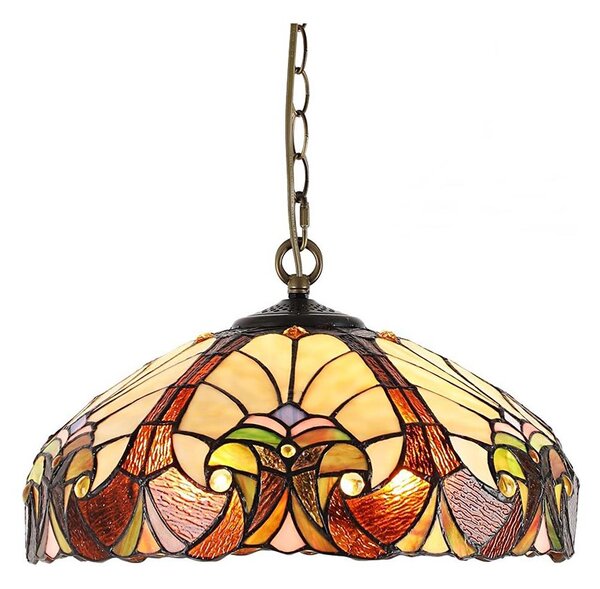 Prezent 1700 - Lustr na řetězu TIFFANY XX 2xE27/60W/230V pr. 40 cm
