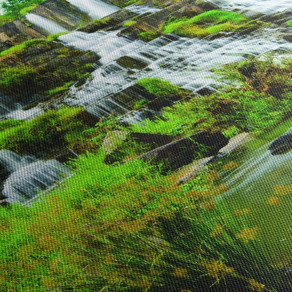 Obraz - vodopády se zelení (125x70 cm)