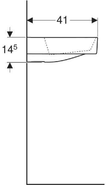 Geberit One umyvadlo 50x41 cm obdélníkový klasický-zápustný bílá lesk 505.019.00.1