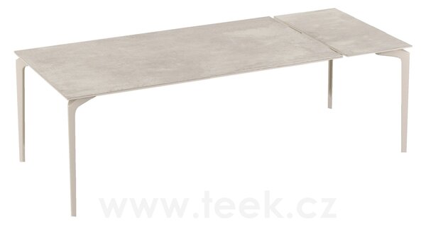 Fast Hliníkový rozkládací jídelní stůl Allsize, Fast, obdélníkový 160-210x100x76 cm, rám hliník barva dle vzorníku, deska keramika kat. R1 barva dle vzorníku