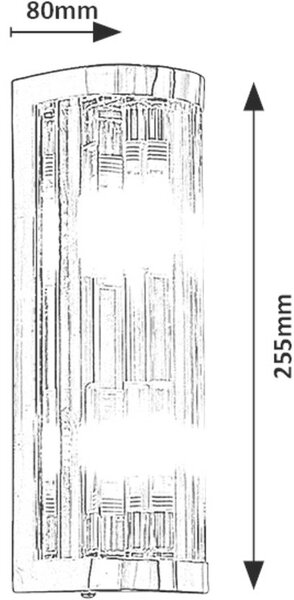 Rabalux Sybil nástěnné svítidlo 2x28 W chrom-průhledná 75035
