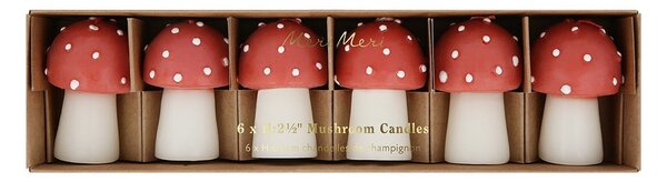 Svíčka muchomůrka Mini – set 6 ks