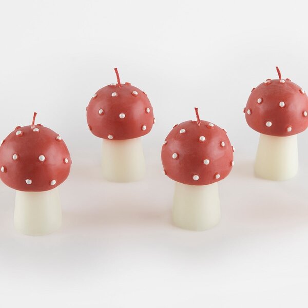 Svíčka muchomůrka Mini – set 6 ks