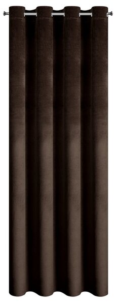 ZATEMŇOVACÍ ZÁVĚS NA KROUŽCÍCH MELANIE 140X250 CM TMAVĚ HNĚDÝ