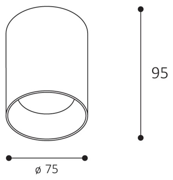 LED2 1480477 Stropní svítidlo TINY II M, G 8W 2700K/3000K/4000K zlatá