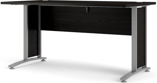 Tvilum Psací stůl Officer 80400/71 150 cm černý/stříbrný