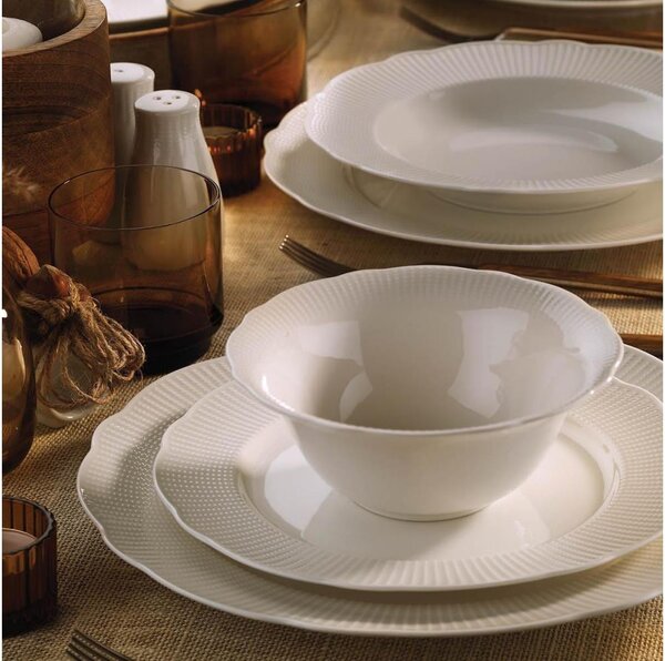 Jídelní sada 26 ks bílá/porcelán