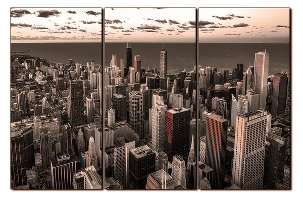 Obraz na plátně - Mrakodrapy v Chicagu 1268FB (90x60 cm )