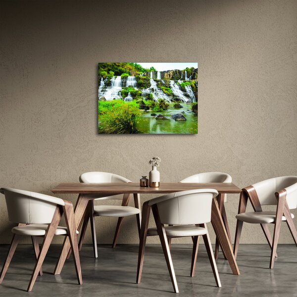 Obraz - vodopády se zelení (70x50 cm)
