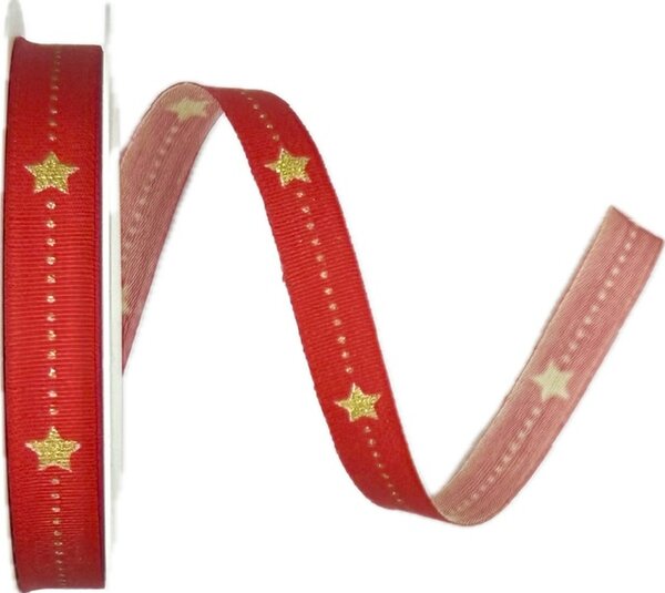 Stuha vánoční TINY STARLINE RUBY červená 10mm x 4m (6,-Kč/m)