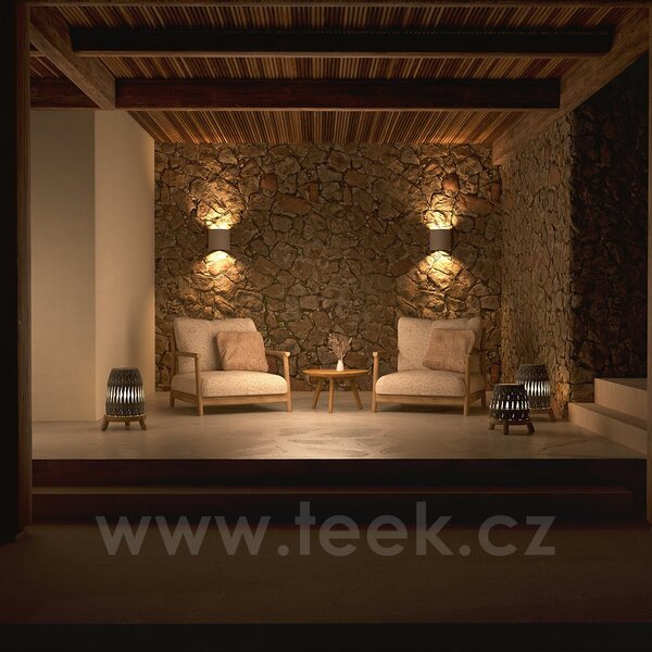 Manutti Nízké křeslo Muyu, Manutti, 87x93x78 cm, rám teak, bez polstrů