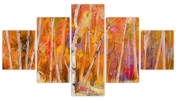 Obraz - Podzimní les (125x70 cm)