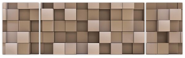 Obraz - Béžové krychle (170x50 cm)