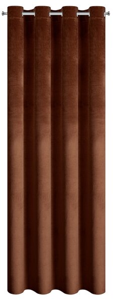 ZATEMŇOVACÍ ZÁVĚS NA KROUŽCÍCH MELANIE 140X250 CM SVĚTLE HNĚDÝ