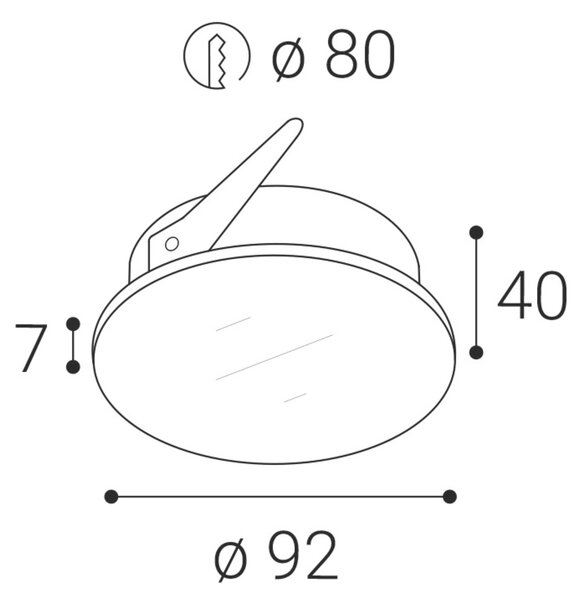 LED2 2050171 Zápustné svítidlo STATIC II, M 7W 2700K/3000K/4000K bílá