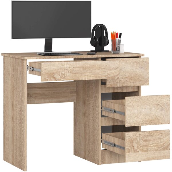 Ak furniture Psací stůl A-7 90 cm dub sonoma pravý