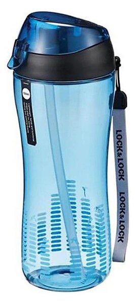 Sportovní láhev s brčkem 550 ml modrá