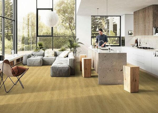 Breno Vinylová podlaha SENSO 55 RIGID ACOUSTIC EIR CLICK 1540 Meadow Honey - světle hnědé dřevo