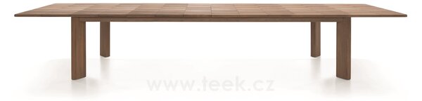 Roda Teakový rozkládací jídelní stůl Brick, Roda, obdélníkový 240-360x100x75 cm