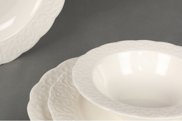 Jídelní sada 24 ks bílá/porcelán