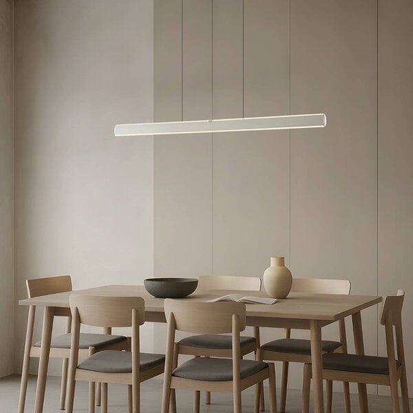Lucande LED závěsné světlo Arvon, hliníkové provedení, 117 cm, stmívatelné,, stmívatelný, Hliník / šedá / zinek, Obývací pokoj / jídelna, kov, Moderní