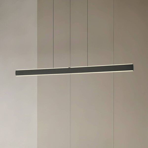 Lucande LED závěsné světlo Arvon, černá, 117 cm, stmívatelné,, stmívatelný, Černá, Obývací pokoj / jídelna, kov, Moderní