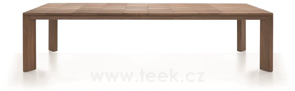 Roda Teakový rozkládací jídelní stůl Brick, Roda, obdélníkový 240-360x100x75 cm