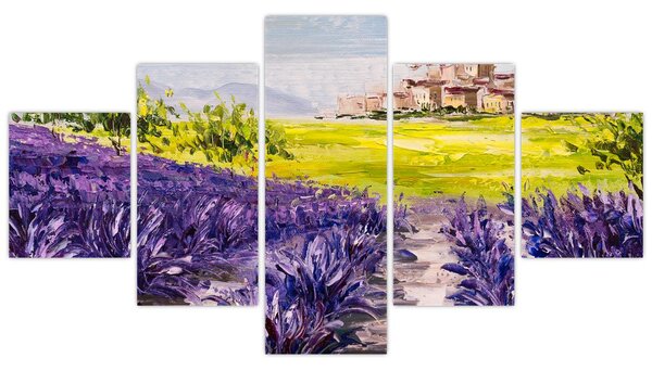 Obraz - Provance, Francie, olejomalba (125x70 cm)