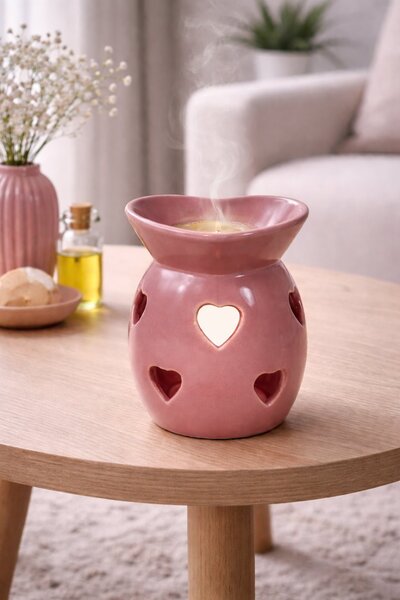 Aromalampa srdíčka keramická 11,5cm 9000454