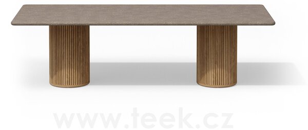 Tribu Jídelní stůl Otto, Tribu, obdélníkový 320x110x75 cm, rám teak, deska keramika dekor sabbia