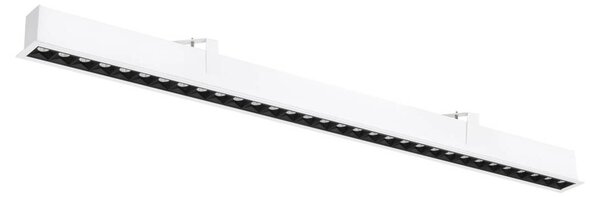 BIG WHITE SLV GLENOS PRO Stropní vestavné svítidlo, 1,2 m, DALI, UGR19, 3000K, 75°, IP20, bílé / černé 1010521