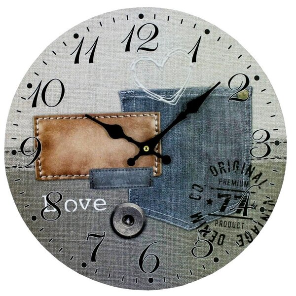 Nástěnné hodiny Denim Ø 34 cm 2000070