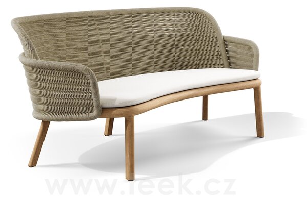 Tribu 2-místná pohovka Suro, Tribu, 163x87x75 cm, rám lakovaný hliník barva clay, výplet lanko barva linen, bez sedáku