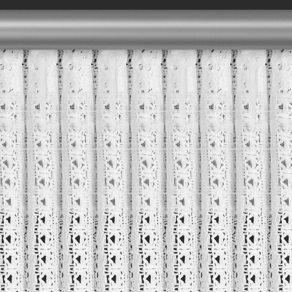 ZÁCLONA NA PÁSCE PATRICIA 140X270 CM BÍLÁ