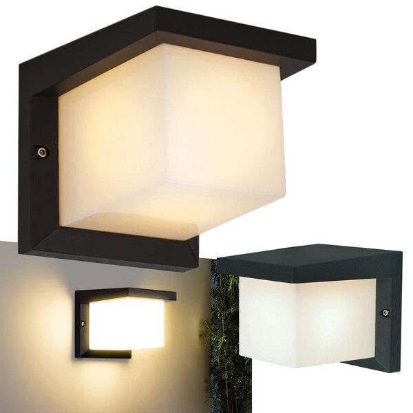 Toolight Toolight, nástěnné svítidlo 16x16x19 cm, 1xE27, RSL014-1W, černá matná, OSW-10245