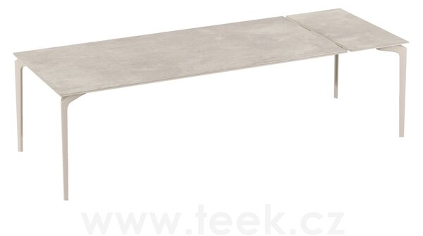 Fast Hliníkový rozkládací jídelní stůl Allsize, Fast, obdélníkový 220-270x100x76 cm, rám hliník barva metallic grey, deska keramika kat. R1 dekor Night