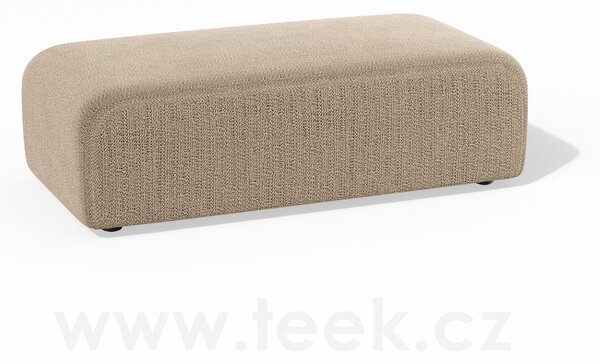 Tribu Venkovní pouf Mai, Tribu, obdélníkový 100x50x36,7 cm, výplet barva hemp