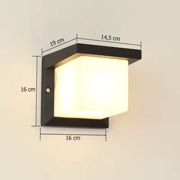 Toolight Toolight, nástěnné svítidlo 16x16x19 cm, 1xE27, RSL014-1W, černá matná, OSW-10245