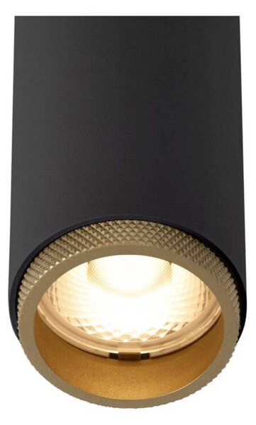 BIG WHITE SLV GRIP! S Stropní vestavné svítidlo, PHASE, 2700 K, 29°, IP20, válcové, černé / zlaté 1009054