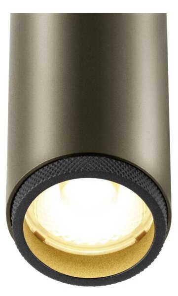 BIG WHITE SLV GRIP! S Stropní vestavné svítidlo, PHASE, 3000 K, 29°, IP20, válcové, bronzové / černé 1009057