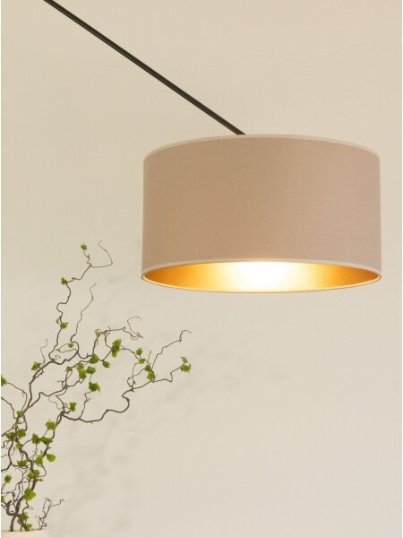 LED Nastavitelný lustr na tyči GORTA 1xE27/60W/230V béžová/zlatá
