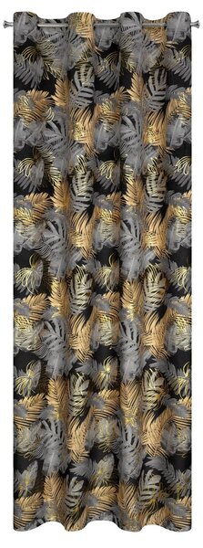 ZATEMŇOVACÍ ZÁVĚS NA KROUŽCÍCH BALI 140X250 CM LISTY