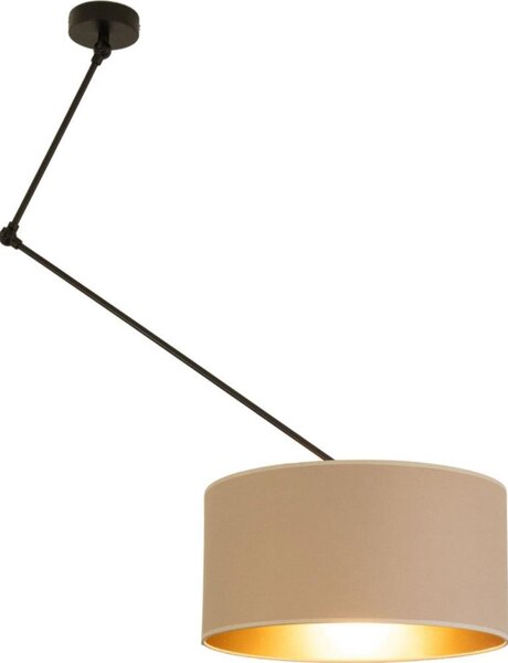 LED Nastavitelný lustr na tyči GORTA 1xE27/60W/230V béžová/zlatá