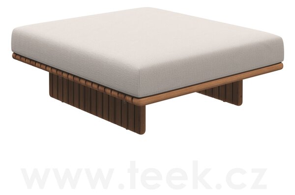 Gloster Podnožka Deck, Gloster, 125x110x47 cm, rám teak, včetně sedáku, venkovní látka kat. B
