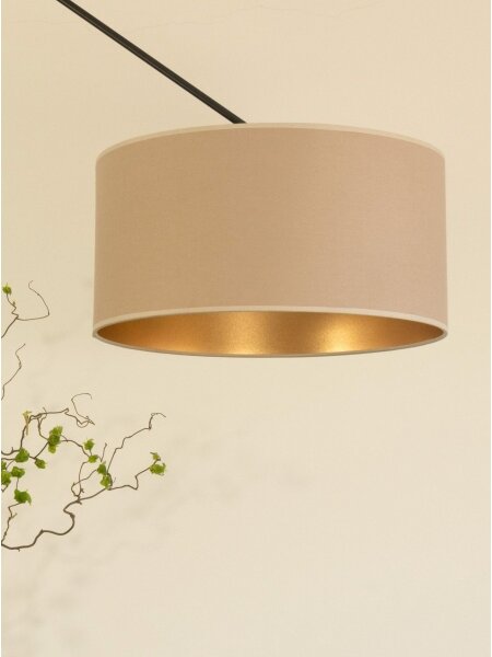 LED Nastavitelný lustr na tyči GORTA 1xE27/60W/230V béžová/zlatá